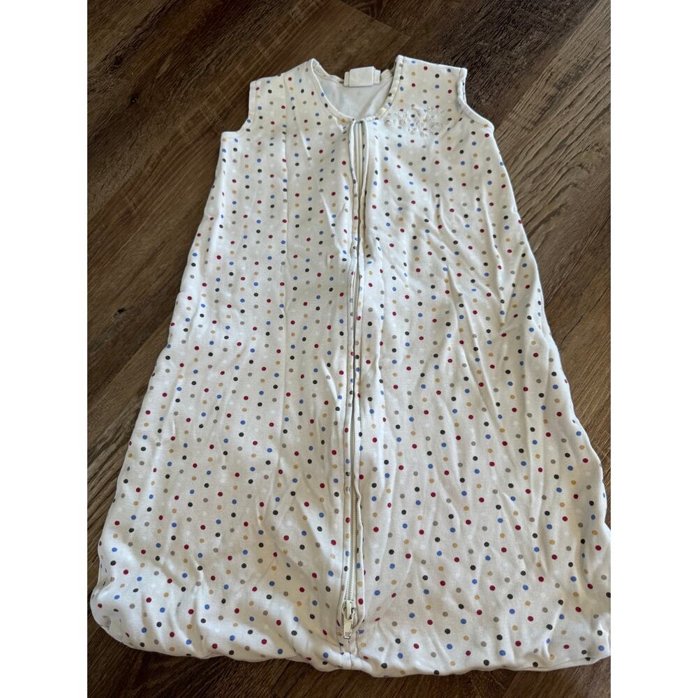 Halo Sleep Sack Organic Small (0-6 Months) Beige Polka Dot Zip Up